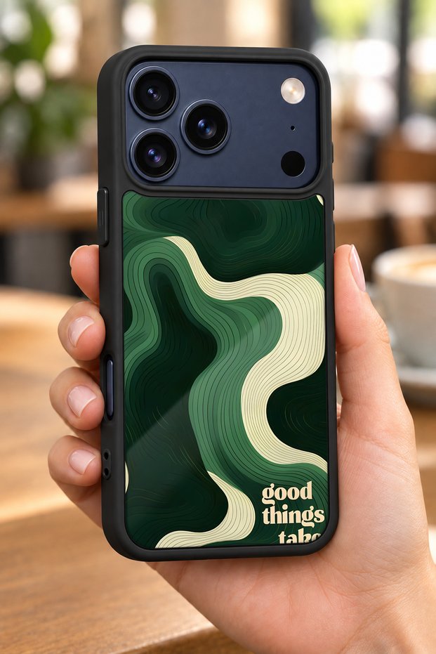 حافظة مقاومة للصدمات متوافقة مع هاتف iPhone 18 Pro Max مع حماية للكاميرا باللون الأخضر