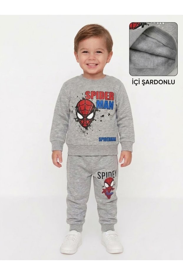 Baby Boy Winter Thick Double Set with Inner Lining and 3 Yarns