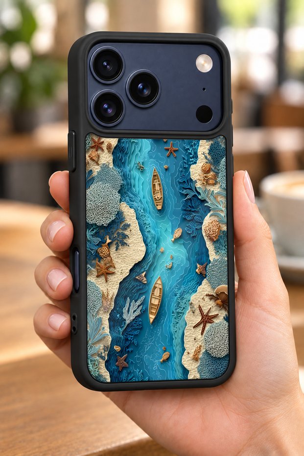 حافظة مقاومة للصدمات متوافقة مع هاتف iPhone 18 Pro مع حماية للكاميرا بنمط ريفيف