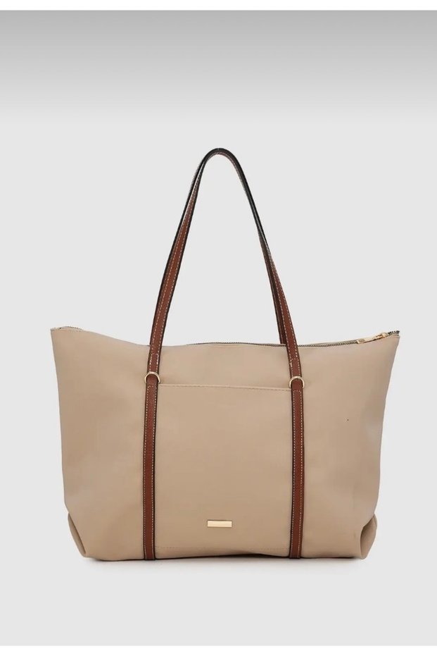 Women's Parachute Fabric Striped Shopper Bag