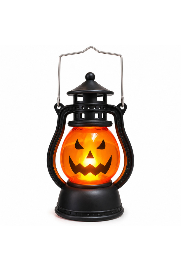 Halloween Pumpkin LED Lantern with Hanging Handle, 15CM