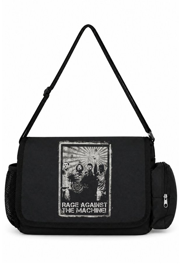 Rage Against the Machine Rock Metal Music Band Printed School, Sports, Office Multi-Purpose Messenger Bag