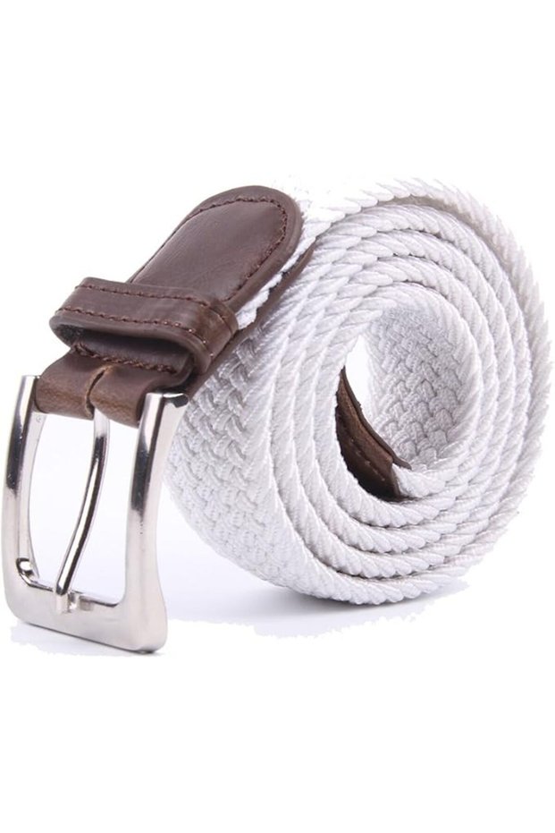 Canvas Elastic Fabric Woven Stretch Multicolored Braided Belts