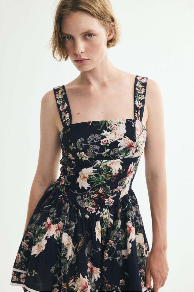 Flared-skirt dress