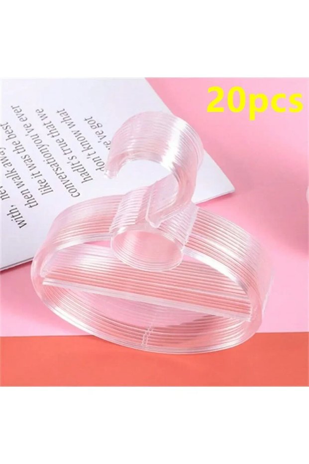 Transparent 20pcs 10/20ps Oval Scarf Shawl Tie Holder Circle Shape Coat Hanger Multifunctional Cloth