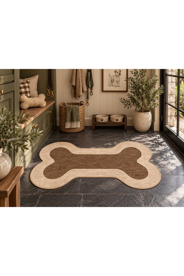 Eta Bone Figured Pattern Modern Woven Base Decorative Carpet Eta4398