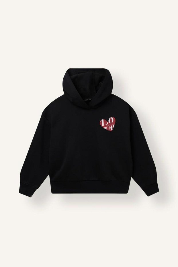 Hooded Printed Sweatshirt Girls (26 Wn)