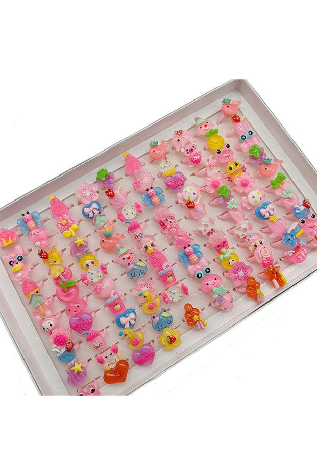 open adjust rings 100pcs mix style 30/100/Lot Hot Mix Style Kids Finger Rings Open Adjust Design Chi