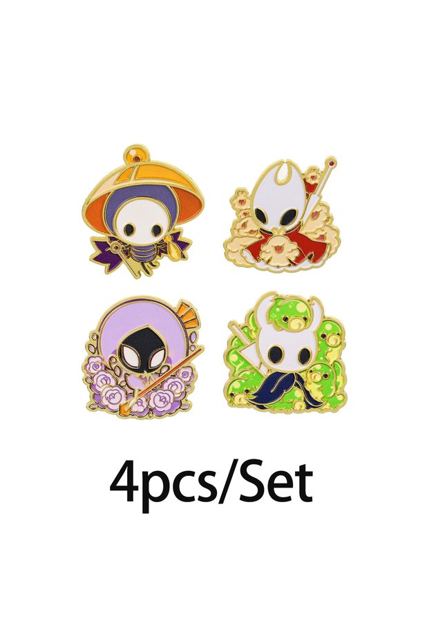 1 4pcs/Set Game Figure Enamel Pin Cartoon Brooch Pines Lapel Pins Badge on Backpack Clothing Accesso