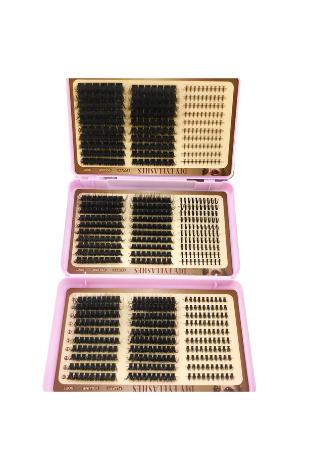 D 90rowsCY-H 60-200P DIY Lashes Book Lash Cluster 90 Rows 780 Fans 10-18 mm Bottom Spikey 10-200 P M