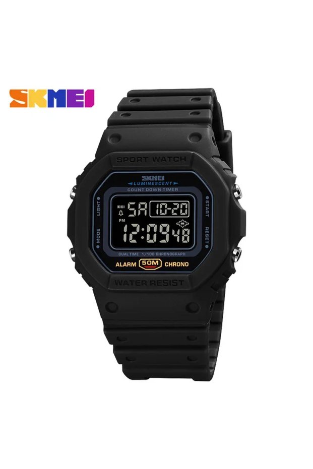 Black Black 1628 Military Digital Watch for Men Sports Waterproof Shockproof Mens Wristw