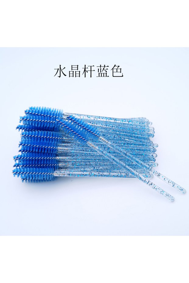 Nylon A008-100pcs-Blue 100Pcs Eyelash Brushes Disposable Eyelashes Extension Brush Makeup Tool For M