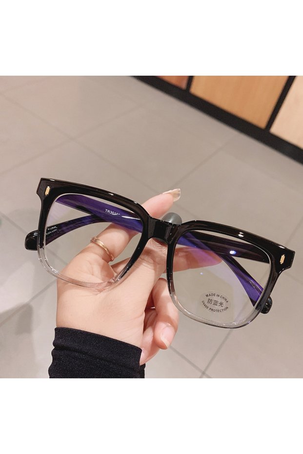 C5 Transparent Computer Glasses Frame Women Men Anti Blue Light Square Eyewear Blackout Optical Eye