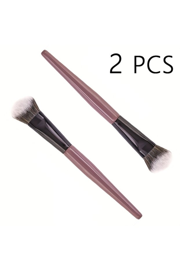 2 PCS 2 PCS Angled Blush Brush - Premium Contour Brush for Blush, Bronzer & Powder Makeup Applicatio
