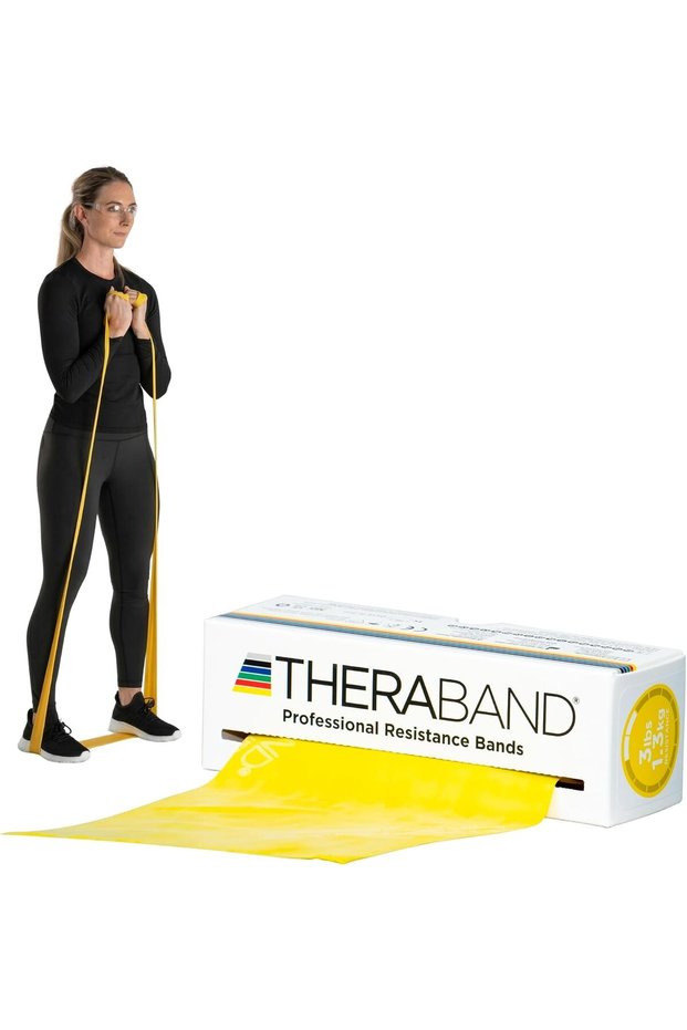 Original Fitness Band Latex Resistance Bands – Storage Roll 5.5 Meters, 100% Natural Latex, Ideal for Rehabilitation, Muscle Conditioning, Full Body Training, 8 Resistance Strengths