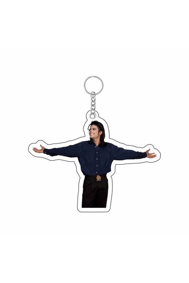 D 1/4Pcs Michael Jackson Acrylic Keychain, Artist Singer Figure Backpack Pendant, Decorative Bag Cha