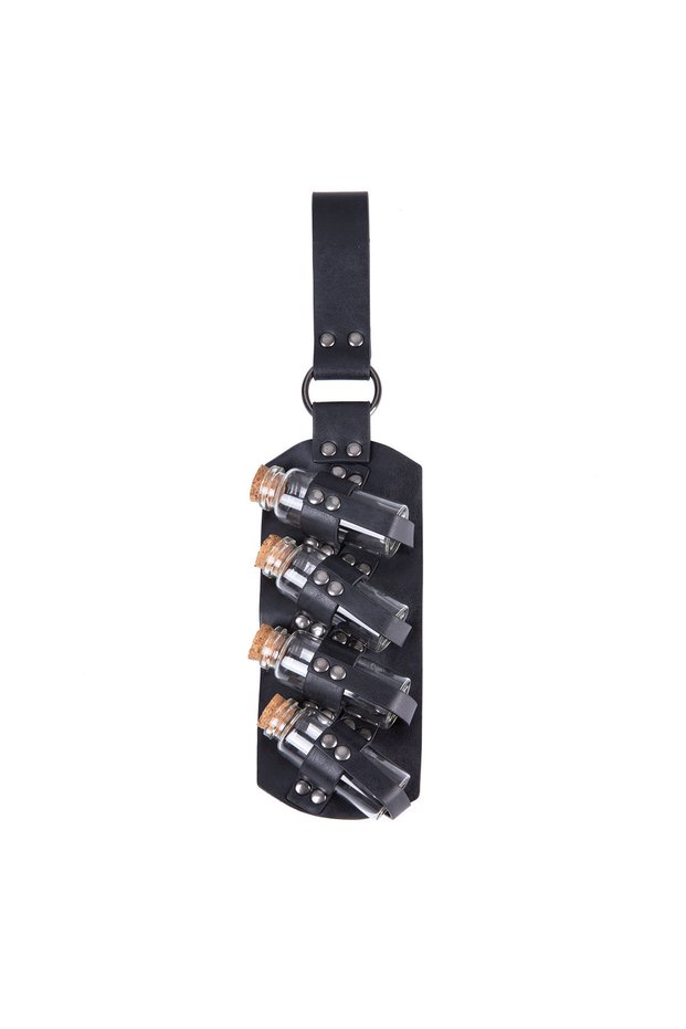 Style B Medieval Alchemy Magic Cork Bottle with Leather Holder Renaissance Costume Accessories Cospl