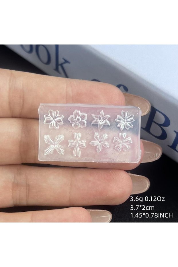 1PCS 1/2Pcs 3D Spring Flower Petals Silicone Nail Mold Lily Cherry Blossom DIY Design Manicure Templ