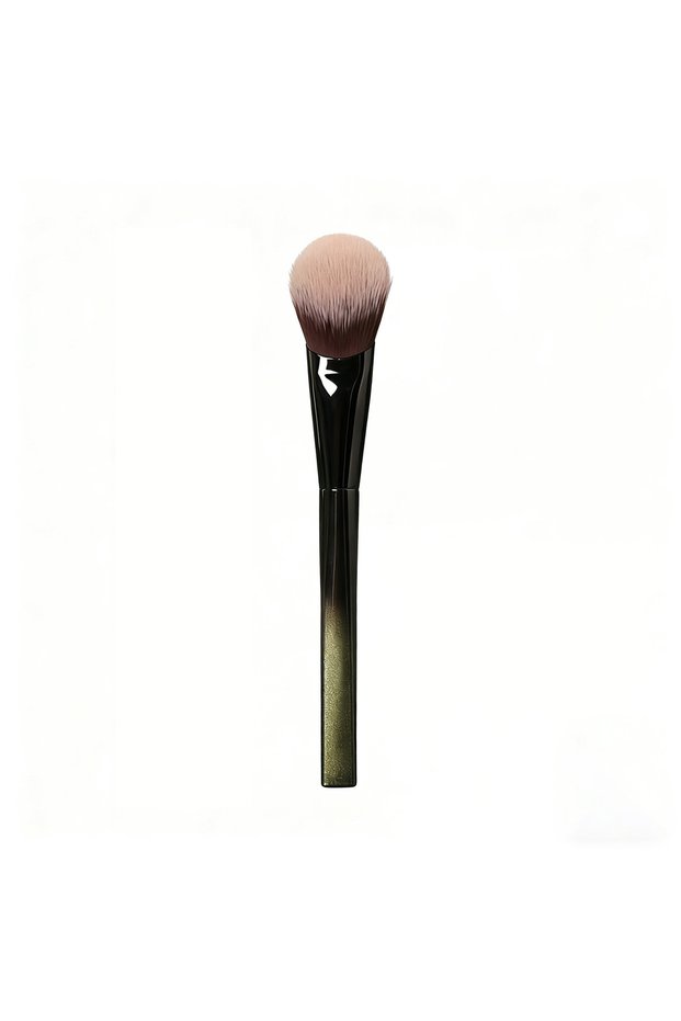 green 1pcs Professional Soft Sloping Blush Brush for Liquid Blush Cream Contouring Powder High Qual