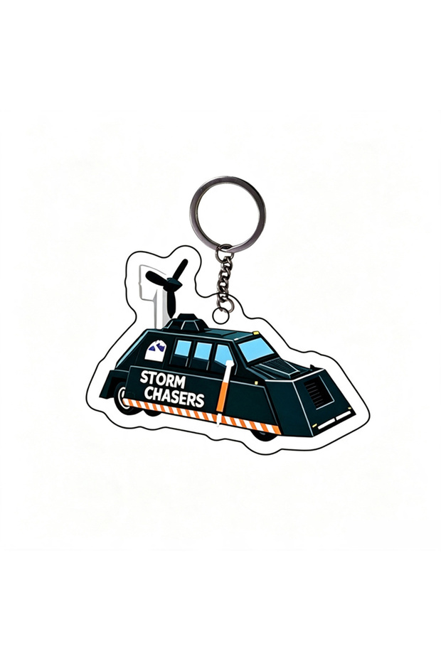 A Storm Chasers Tornado Intercept Vehicle Keychain Acrylic Pendant Storm Chaser Car Model Key Ring B