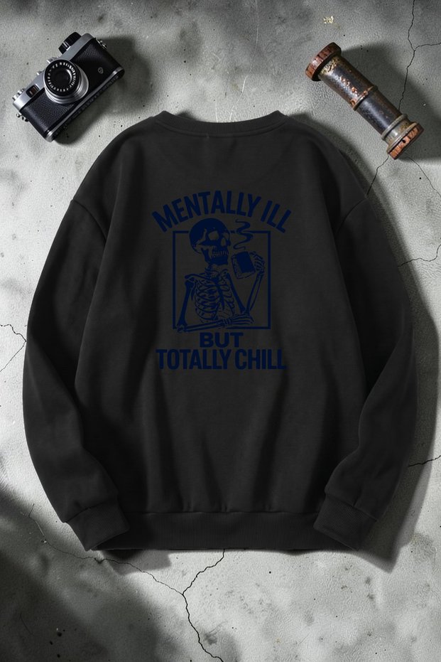 Unisex Printed Crew Neck Sweatshirt