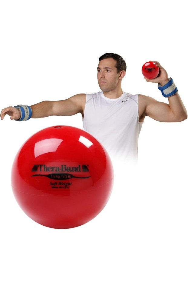 Weighted Ball for Strength Training, Rehab Exercises, Pilates, Yoga, Muscle Training, Workouts, Home Training, 11.4 cm Diameter