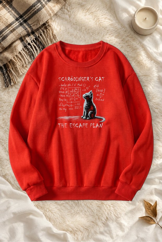 Unisex Printed Crew Neck Sweatshirt