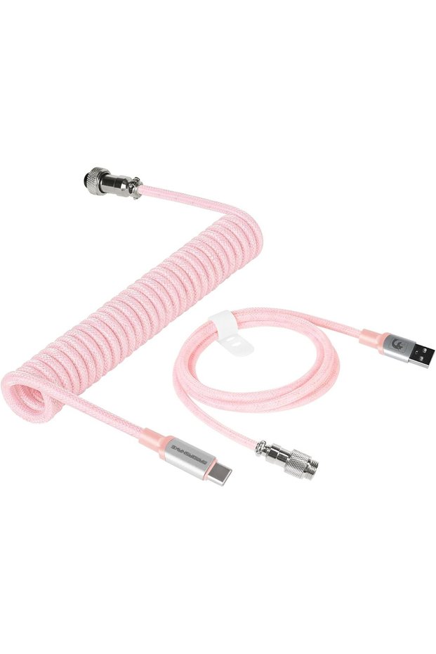 كابل USB C ملفوف C01PRO للوحة المفاتيح الميكانيكية للألعاب