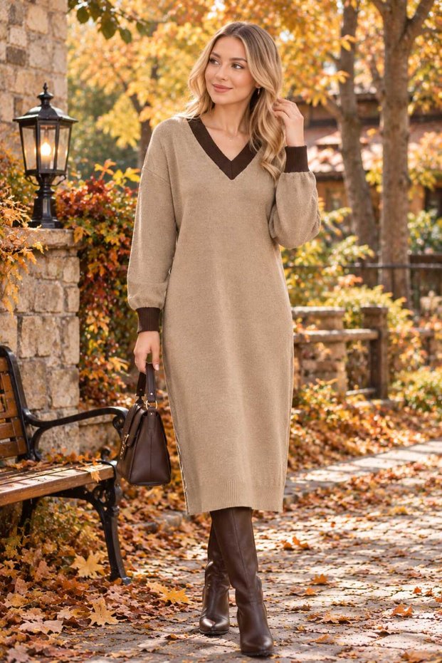 Triko tunik elbise