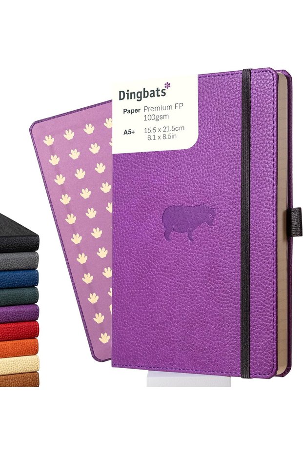 A5 PURPLE HIPPO NBOOK PLAIN