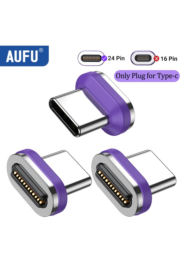 24pin 3tip for TypeC AUFU PD240W Magnetic USB C Adapter For Iphone USB4 OTG Connector 40Gbps 8K60Hz