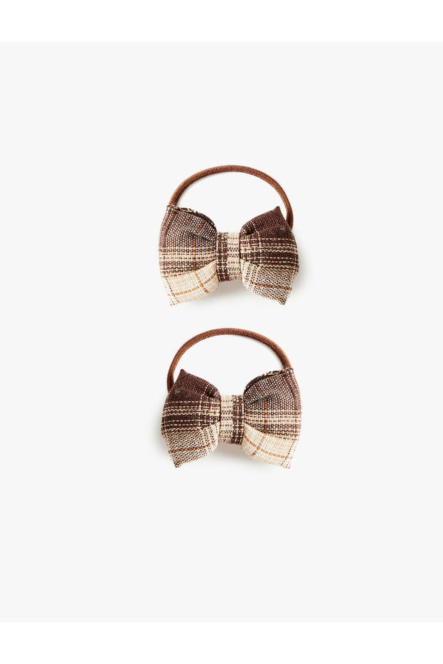 Plaid Bow Hair Clips 2-Pack