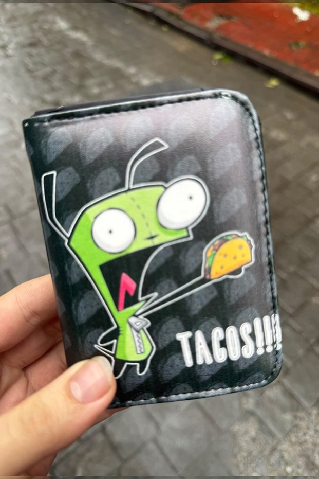 Black Invader Zim Gir Tacos!!! Unisex Wallet