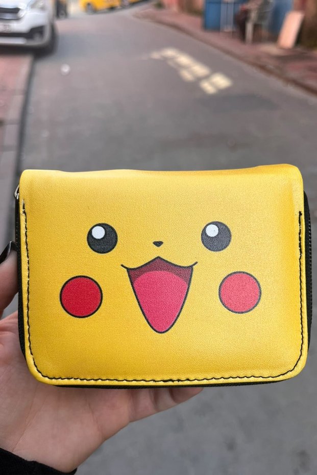Yellow Pokemon Pikachu Face Anime Unisex Wallet