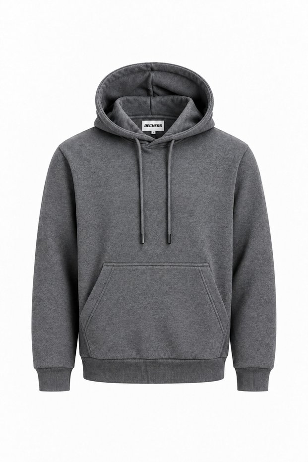 Men's Winter Cotton Lined Oversize Hooded Sweatshirt Hoodie - E237