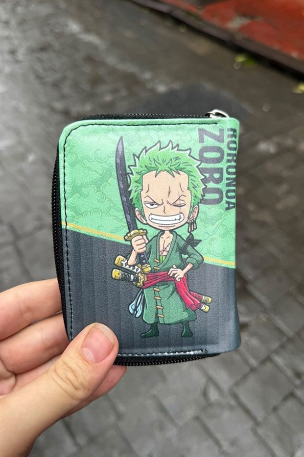 Green One Piece Roronoa Zoro Anime Unisex Wallet