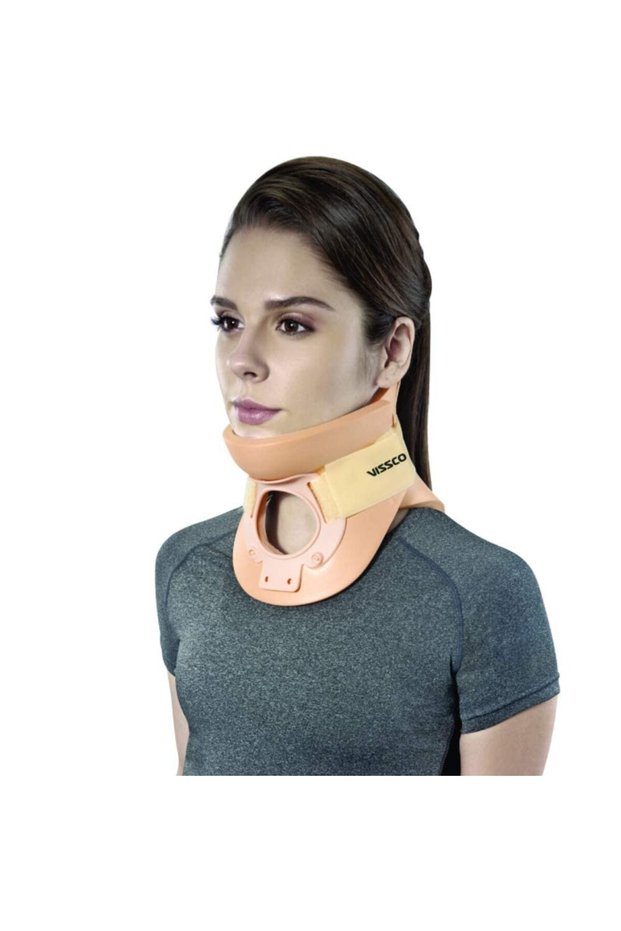 Vissco Cervical Collar (Philadelphia)- Rigid Neck Brace for Cervical Spine Immobilization and Pain Relief, Firm Neck Support for Fractures and Post-Surgery, for Men and Women-Small