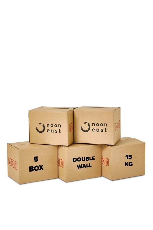 5-Pack Small Double Wall 100% Recyclable Corrugated Cardboar
