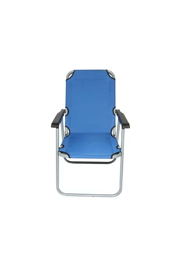 Portable Folding Camping Chair with Armrests – Lightweight Outdoor Beach, Fishing, Picnic & Garden Chair, Blue