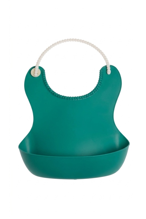 Green Baby Food Bib Anti-Spill Baby Neck Strap Silicone Scarf