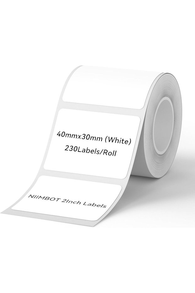 Labels for B1/B21/B3S Label Maker, 40 x 30 mm (1.57'' x 1.18'') 230 Tapes/Roll, Thermal Label Tape, Waterproof, Oil-Proof for Home Office Small Business Labeling Tape Replacement(White)