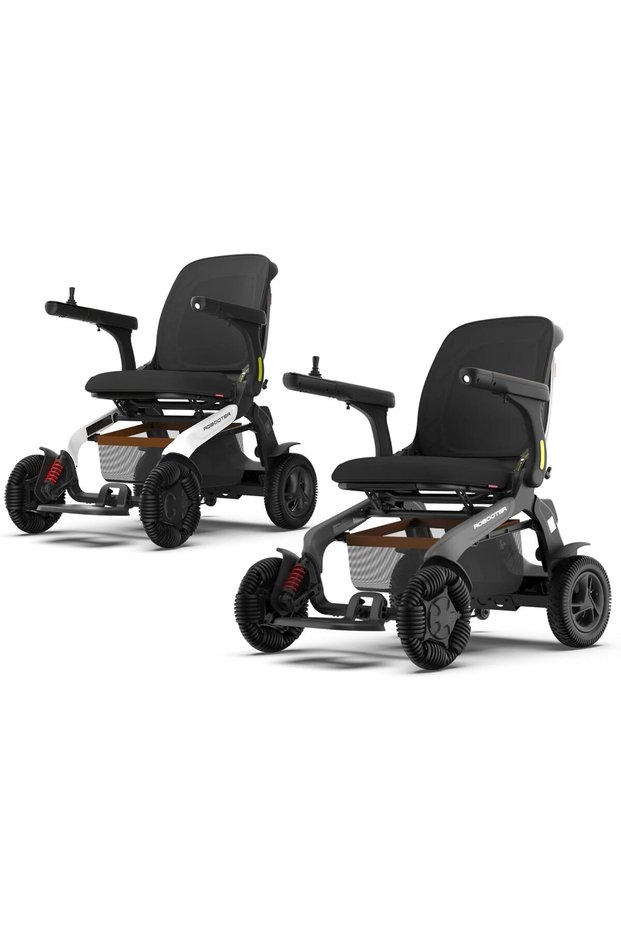 Robooter E60-A Foldable Electric Power Wheelchair - 330lbs Capacity, 15.5 Mile Range, 5MPH, Adjustable Backrest 8-38°, App Control, Omni Wheels, USB Port