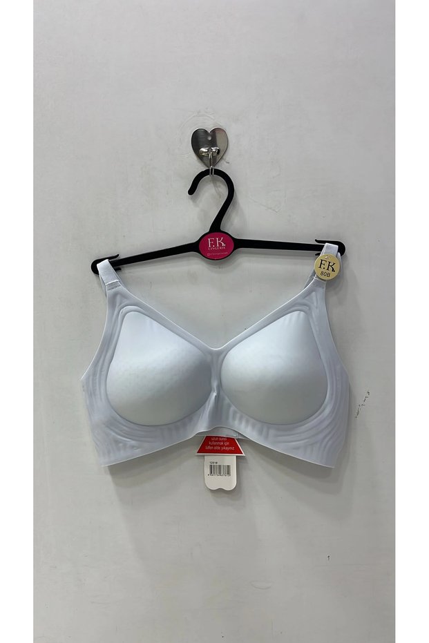 Fk Women's Ice Silk Fabric Laser Cut Seamless Bra Without Underwire with Removable Sponge Pads