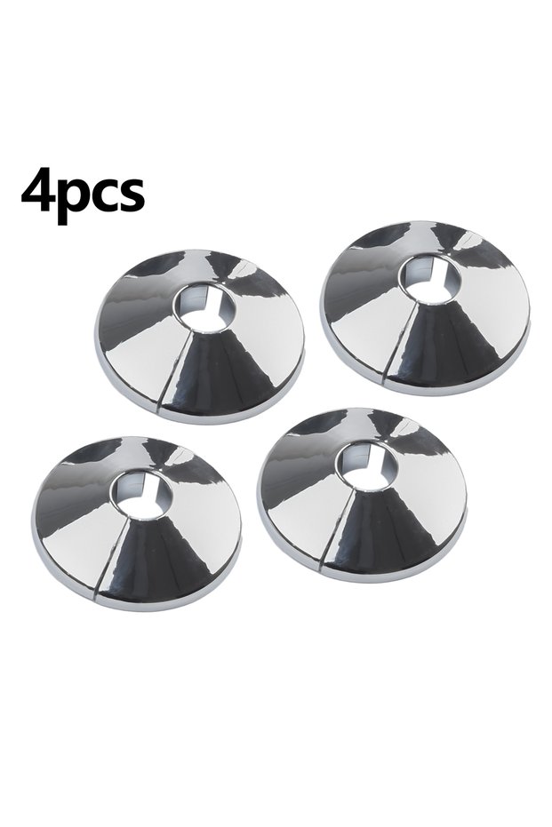 Chrome 4pc Radiator Pipe Collars Cover 15mm Colour Silver Electroplate Radiator Pipe Collars Cover F