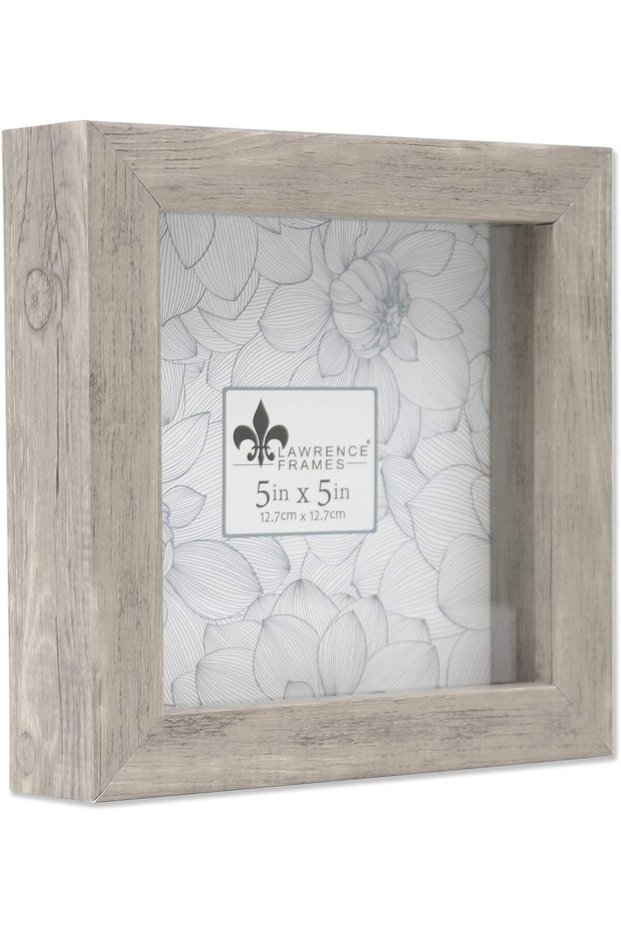 Shadow Box Frame, 5x5, Natural Gray