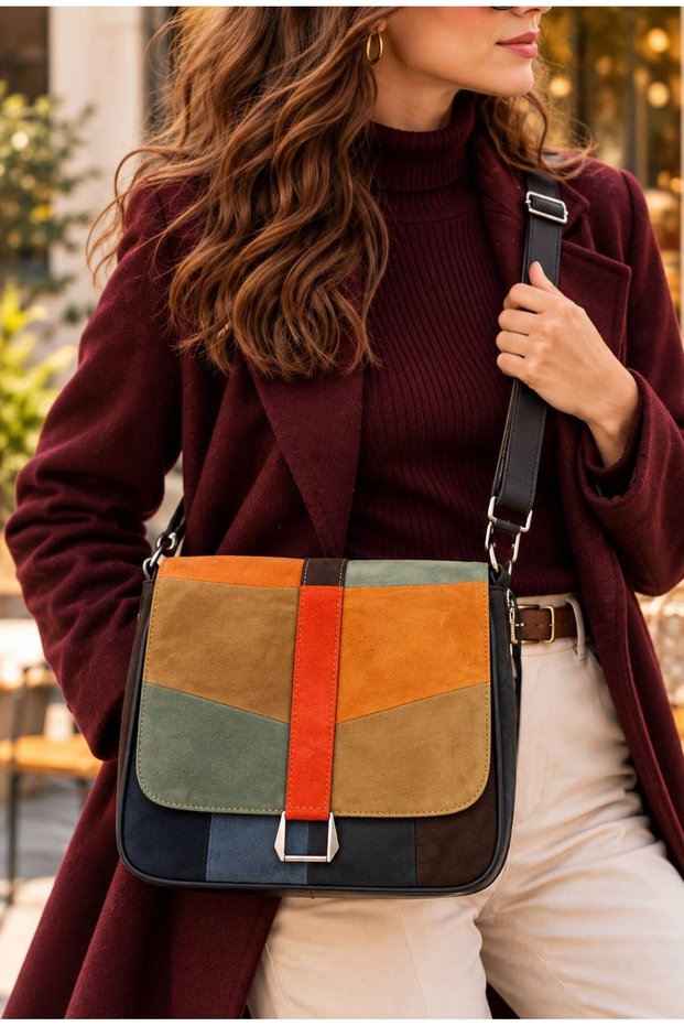 Genuine Suede Leather Women's Bag (28cm X 2cm)
