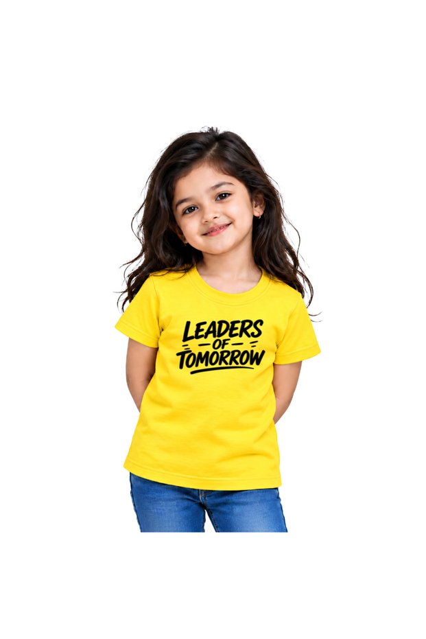 Kids Girls Cotton T-Shirt | Future Week School Vision Design | Short Sleeve
