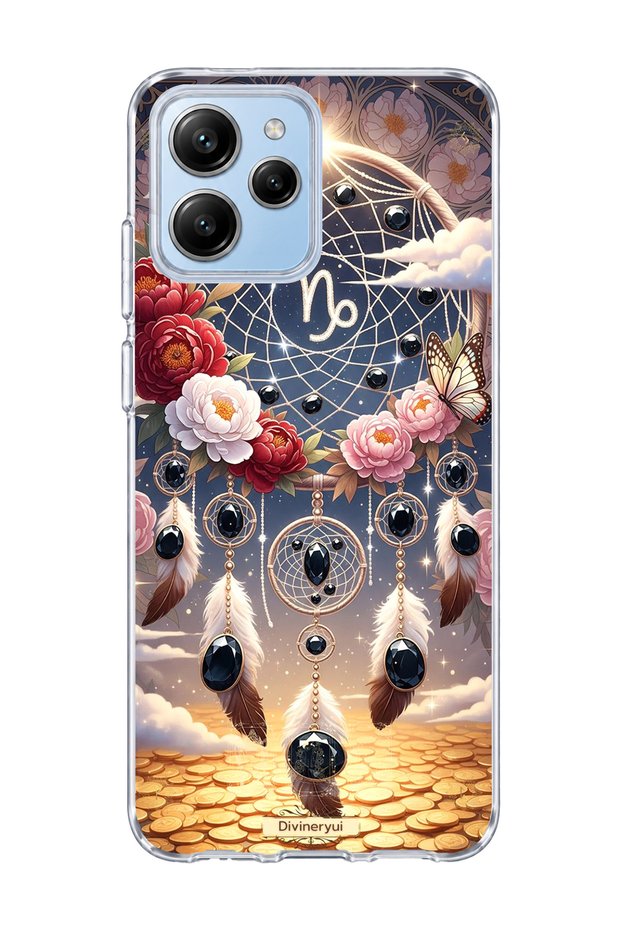 Redmi 12 Compatible Capricorn Sign Printed Transparent Phone Case
