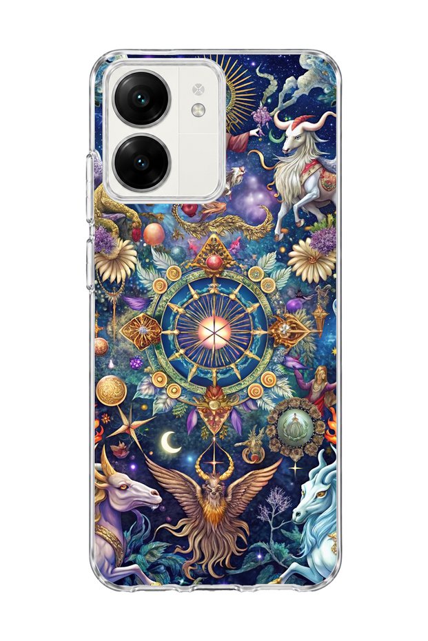 Redmi 13C Compatible Bushings Wheel Printed Transparent Phone Case