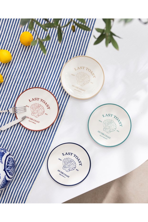 Doux 4-Piece Cake Plate Set - Colorful - 19 cm